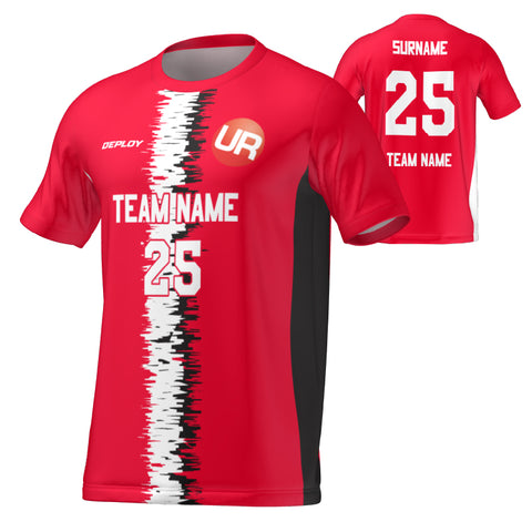 URBAN REC - FLIGHT JERSEY STATIC STRIPE - RED