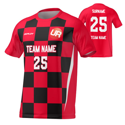 URBAN REC - FLIGHT JERSEY CHECKERS - RED
