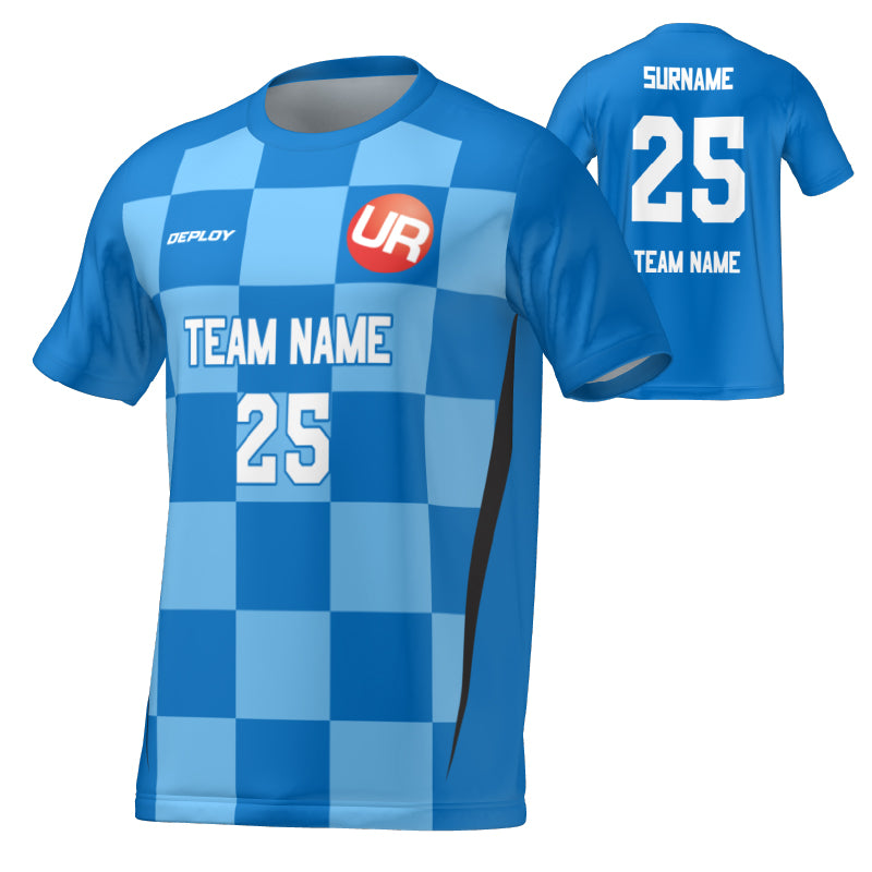 URBAN REC - FLIGHT JERSEY CHECKERS - SKY BLUE