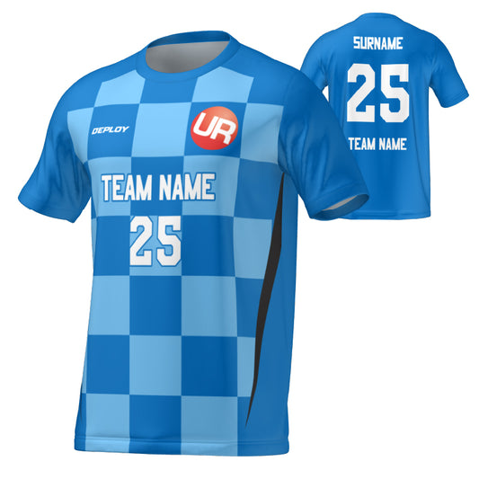 URBAN REC - FLIGHT JERSEY CHECKERS - SKY BLUE