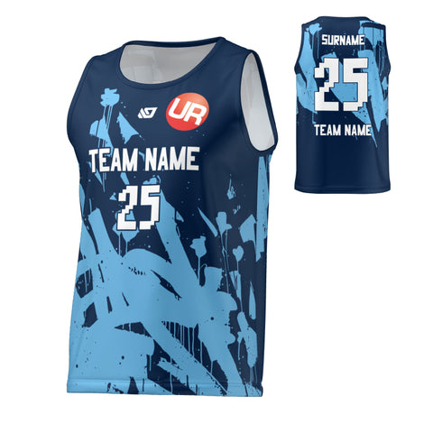 URBAN REC - FLIGHT SINGLET GRAFFITI - NAVY