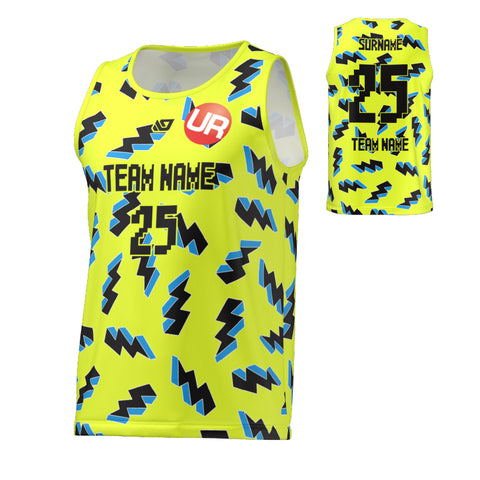 URBAN REC - FLIGHT SINGLET 3D LIGHTNING - NEON YELLOW