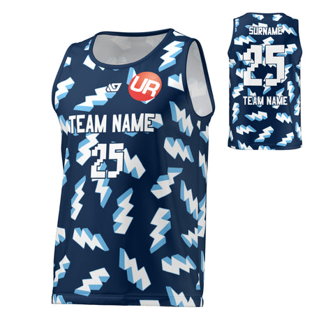 URBAN REC - FLIGHT SINGLET 3D LIGHTNING - NAVY