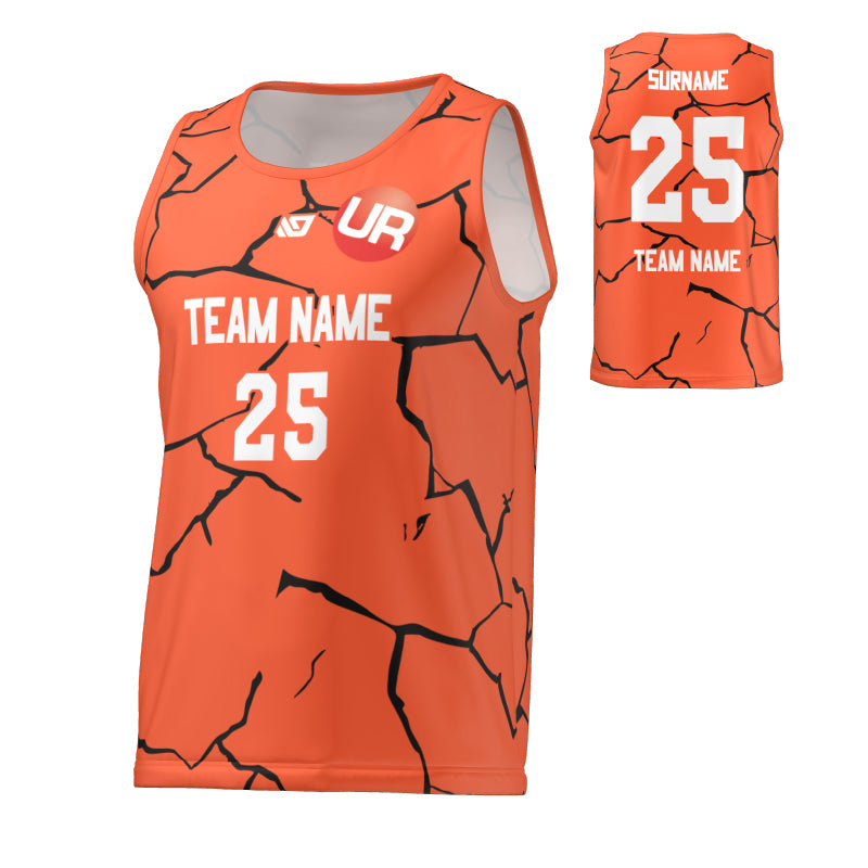 URBAN REC - FLIGHT SINGLET CRACKS - ORANGE