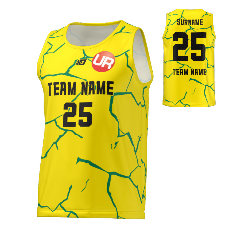 URBAN REC - FLIGHT SINGLET CRACKS - YELLOW