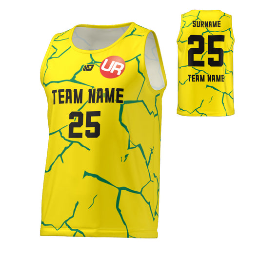 URBAN REC - FLIGHT SINGLET CRACKS - YELLOW