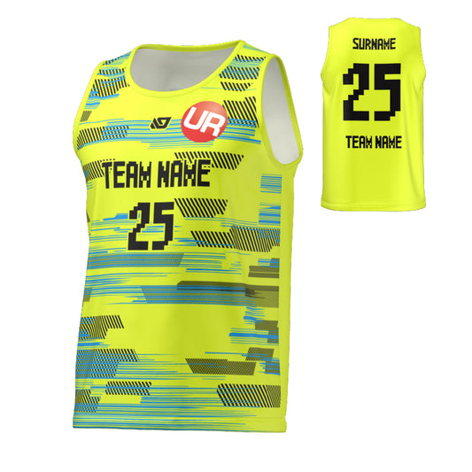 URBAN REC - FLIGHT SINGLET GLITCH - NEON YELLOW