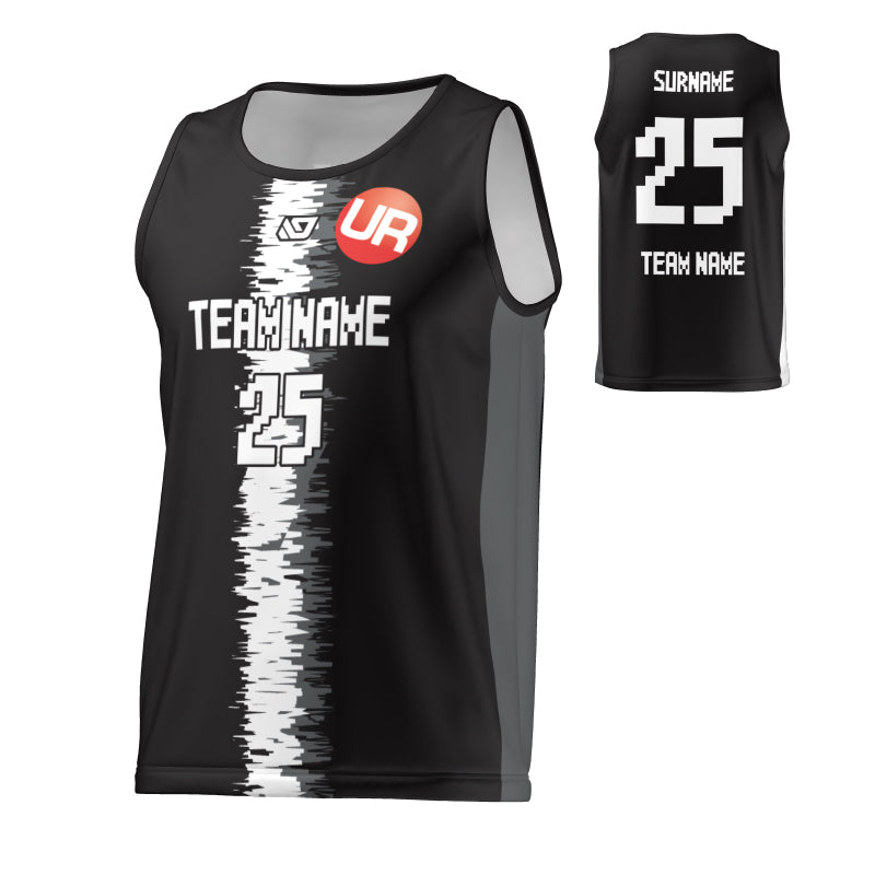 URBAN REC - FLIGHT SINGLET STATIC STRIPE - BLACK