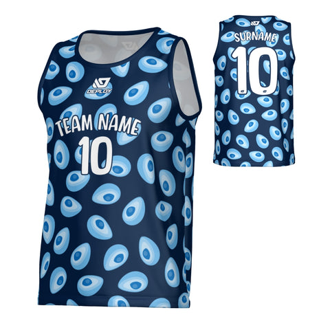Avocado Sports Singlet - Navy