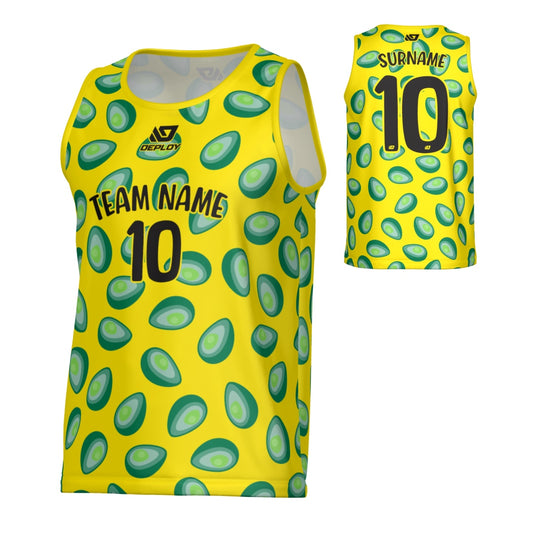 Avocado Sports Singlet - Yellow