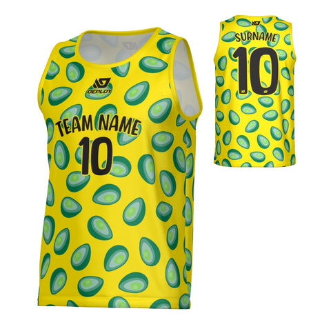 Avocado Sports Singlet - Yellow