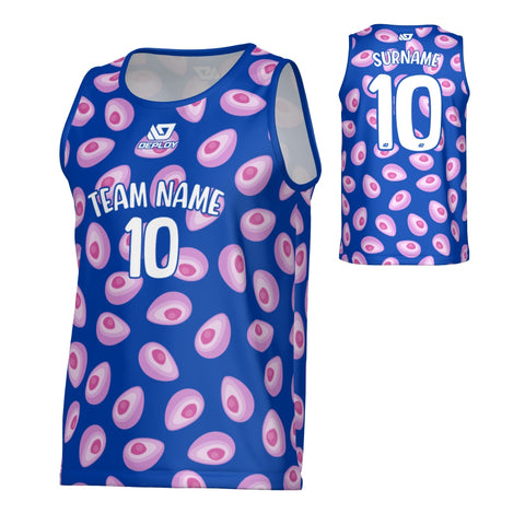 Avocado Sports Singlet - Royal Blue