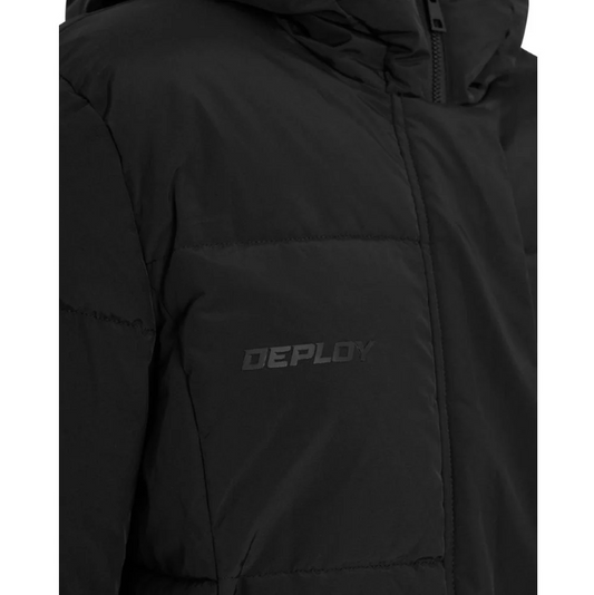 Sutherland Sharks FC - Aurora Women's Puffer Jacket - BLACK - Deploy Football - Australia's Best Footballs & Soccer Balls