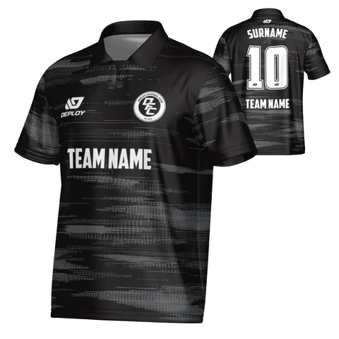 Distort Collared Jersey - Black
