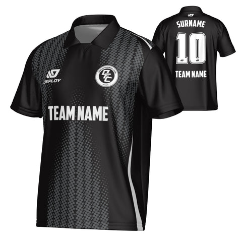 Half Tone Collared Jersey - Black