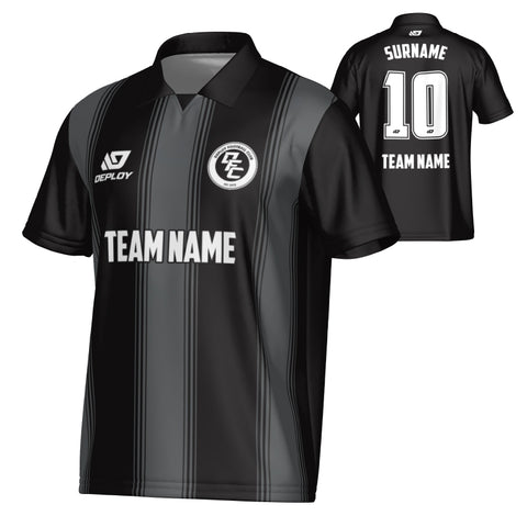 Pillars Collared Jersey - Black