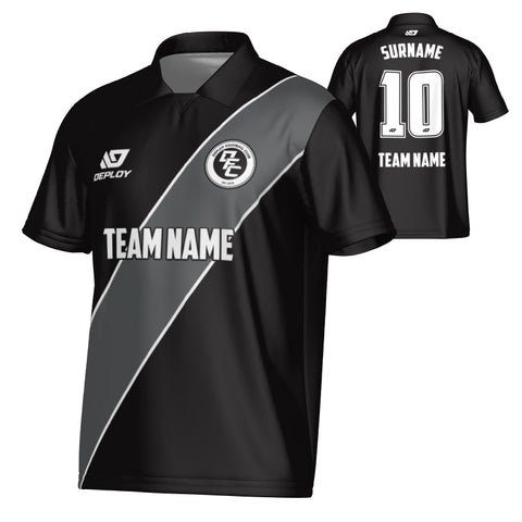 Sash Collared Jersey - Black
