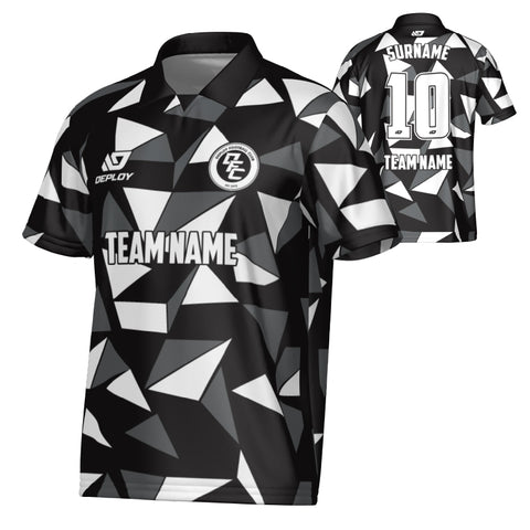 Shards Collared Jersey - Black
