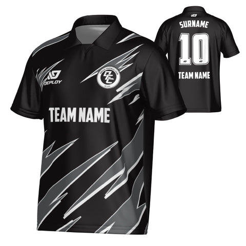 Sharp Collared Jersey - Black