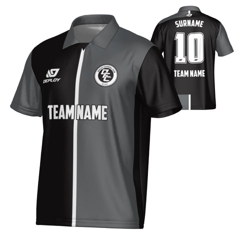 Split Collared Jersey - Black