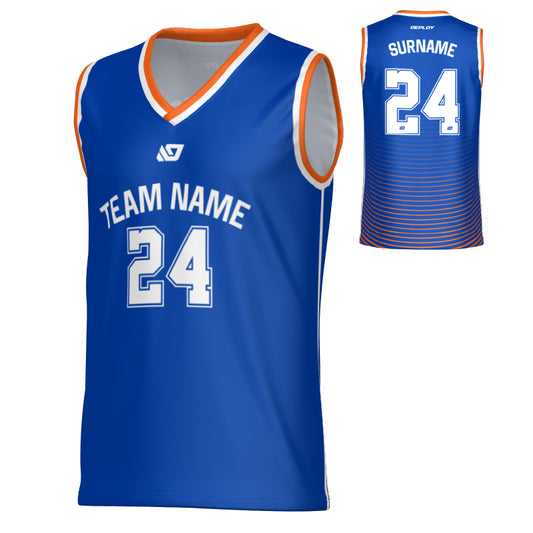 Aero Basketball Jersey - Blue & Orange