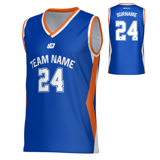 Arrow Basketball Jersey - Blue & Orange