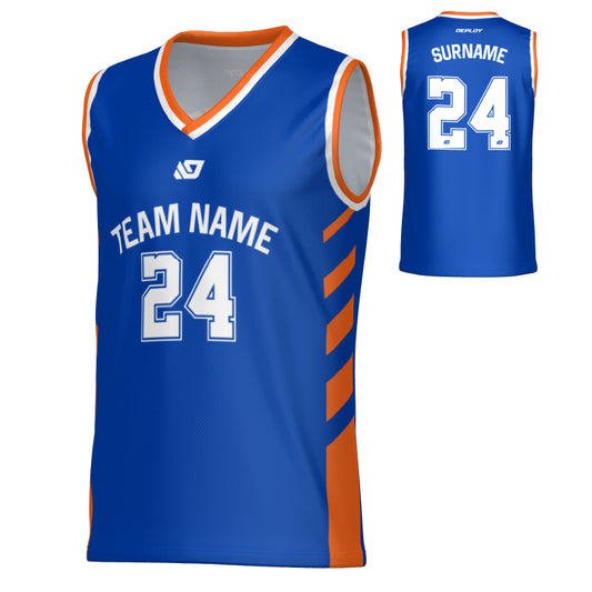 Sprint Basketball Jersey - Blue & Orange