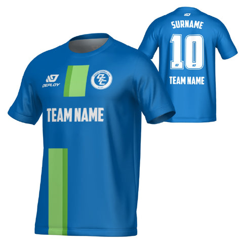 Block Jersey - Blue & Neon Green
