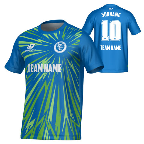 Burst Jersey - Blue & Neon Green