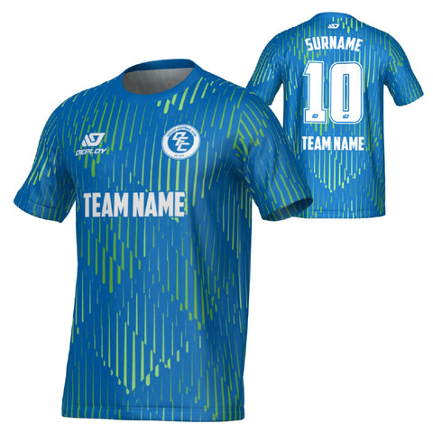 Drips Jersey - Blue & Neon Green