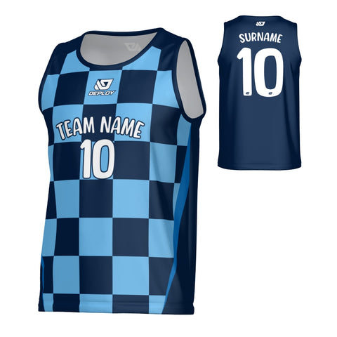 Checkers Sports Singlet - Navy