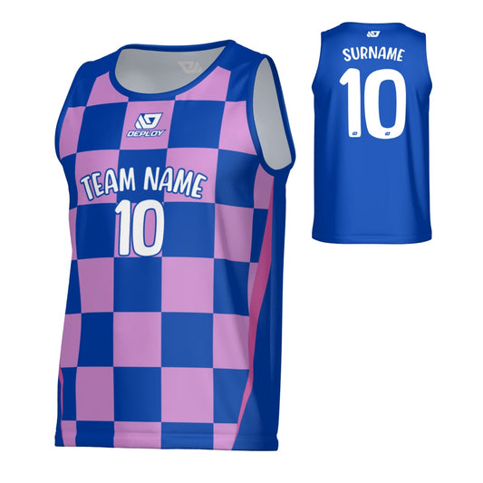 Checkers Sports Singlet - Royal Blue