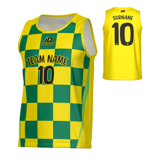 Checkers Sports Singlet - Yellow