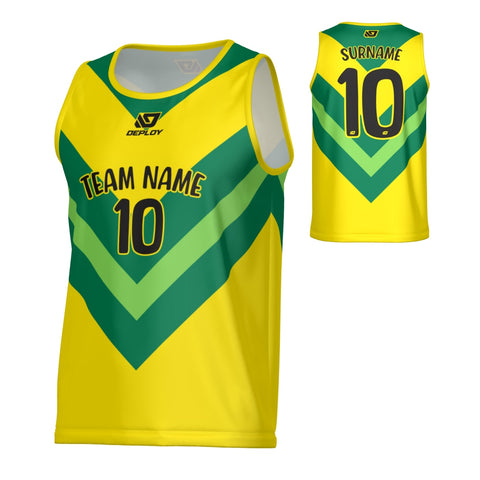 Chevron Sports Singlet - Yellow