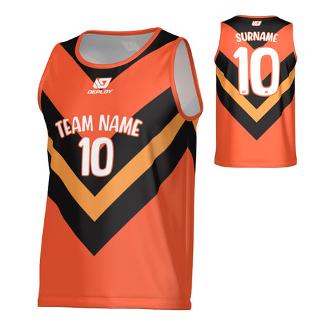 Chevron Sports Singlet - Orange