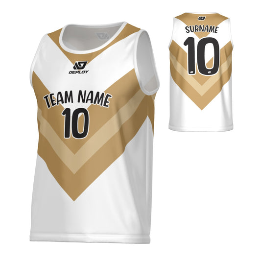 Chevron Sports Singlet - White