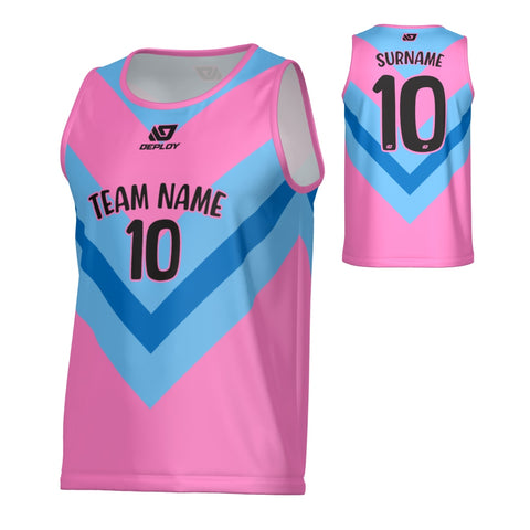 Chevron Sports Singlet - Pink