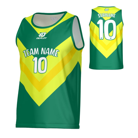 Chevron Sports Singlet - Green