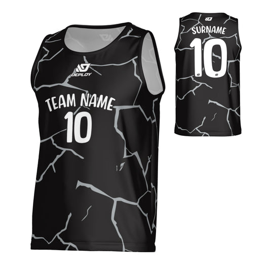 Cracks Sports Singlet - Black