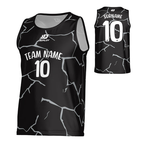 Cracks Sports Singlet - Black