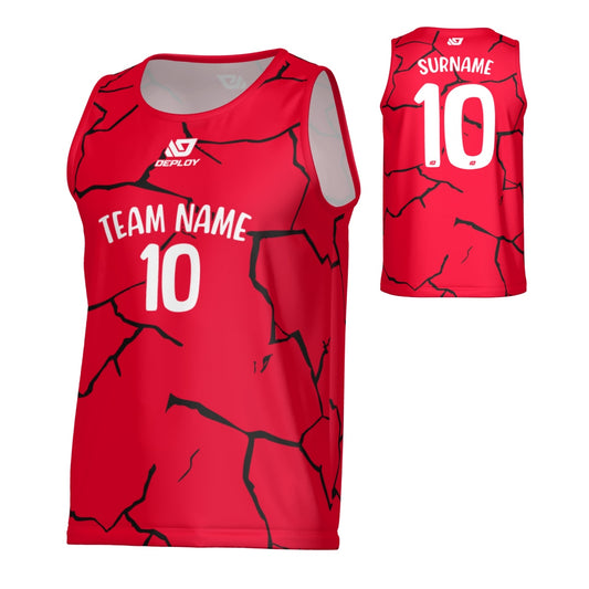 Cracks Sports Singlet - Red
