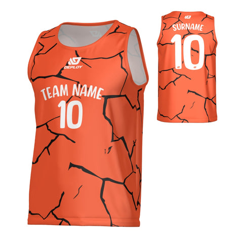 Cracks Sports Singlet - Orange