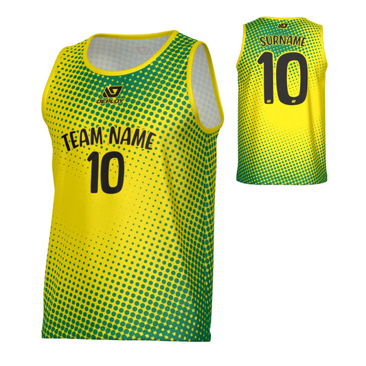 Dots Sports Singlet - Yellow
