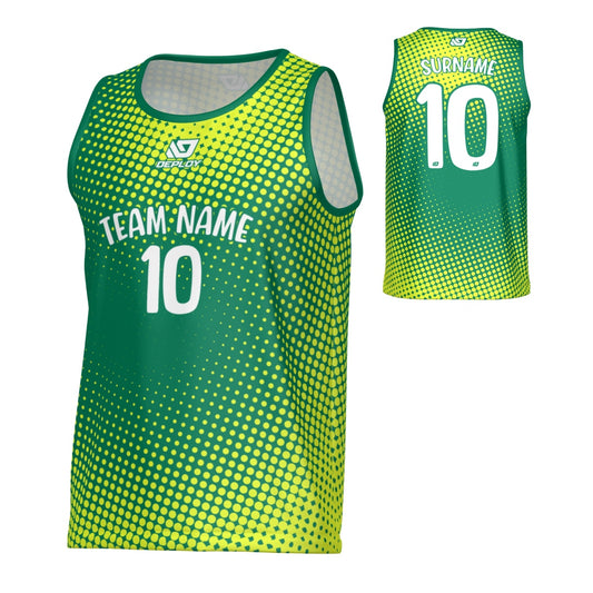 Dots Sports Singlet - Green