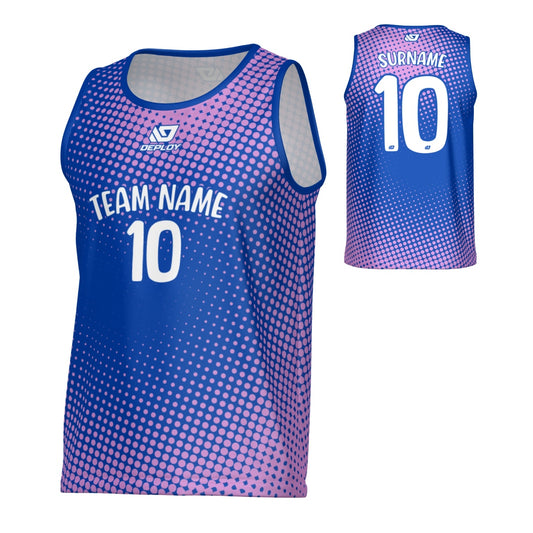 Dots Sports Singlet - Royal Blue