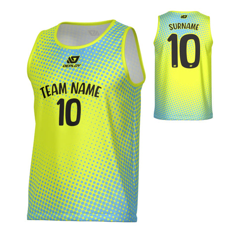 Dots Sports Singlet - Neon Yellow