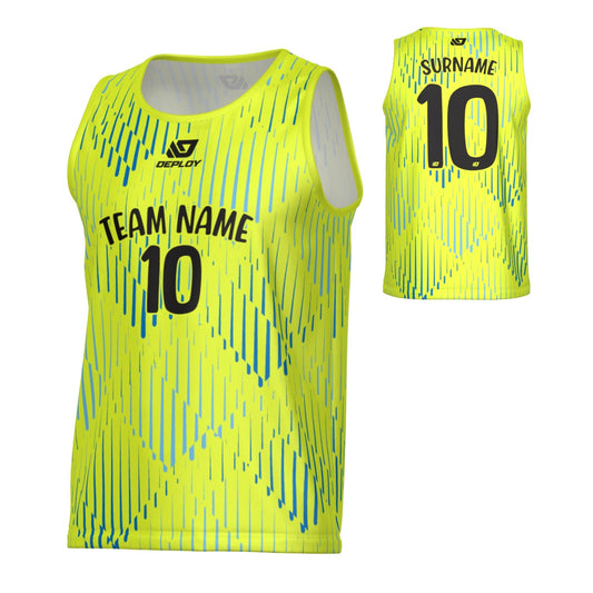 Drips Sports Singlet - Neon Yellow