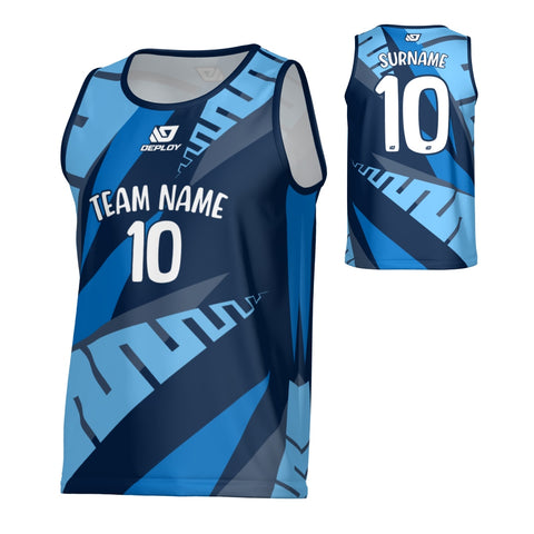 Fern Sports Singlet - Navy