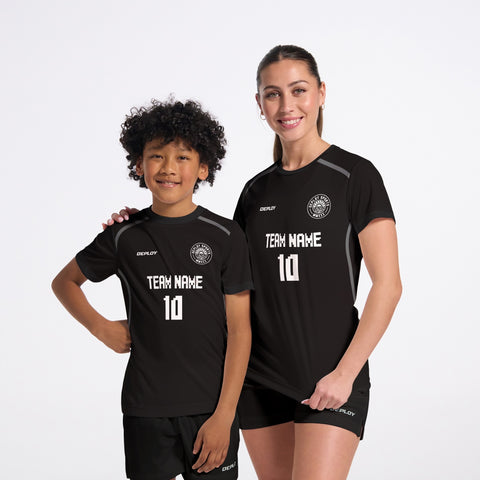 Flight Jersey Lines - Black - Deploy Football - Australia's Best Footballs & Soccer Balls