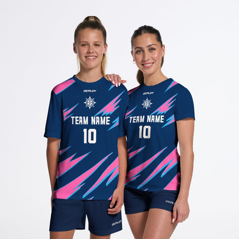 Flight Jersey Lightning - Navy & Pink - Deploy Football - Australia's Best Footballs & Soccer Balls
